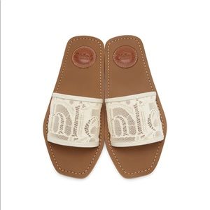 Chloe Woody Lace Slides